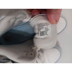 Jordan 1 White/Ice Blue  1Y Hi-Top Sneakers